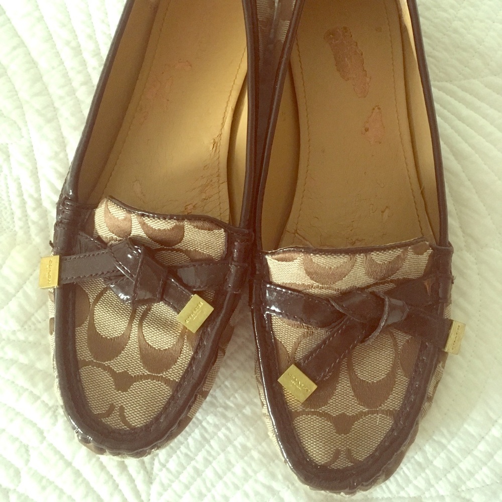 Brown coach loafers